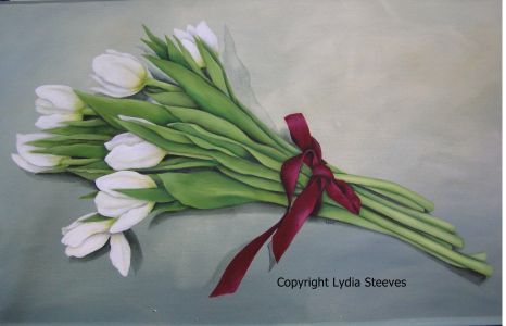 White Tulips Acrylic e-Packet